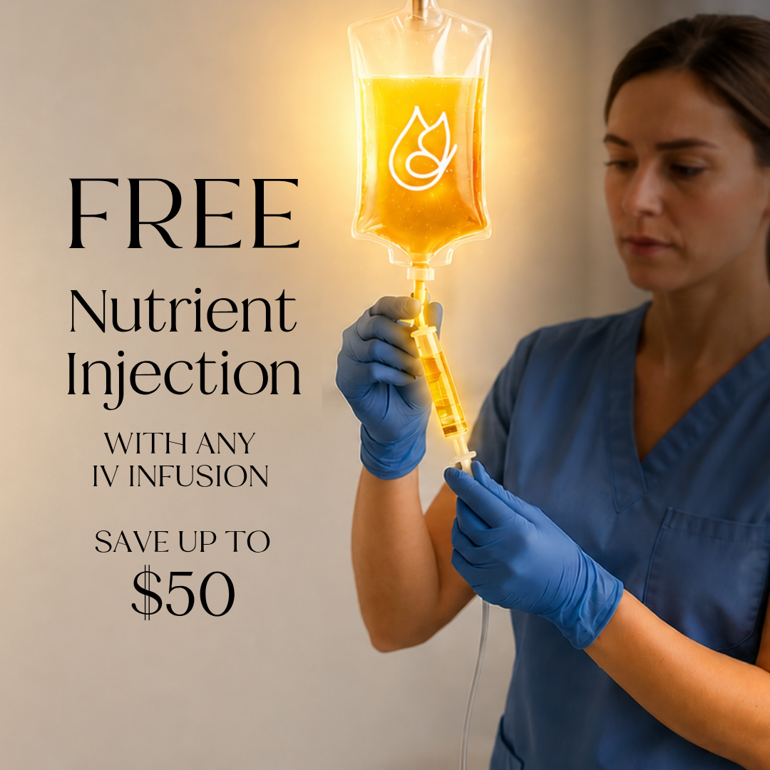 FREE Nutrient Injection with any IV Infusion.