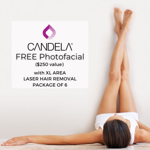 Free Photofacial with XL Area Laser Hair Removal - Package of 6
